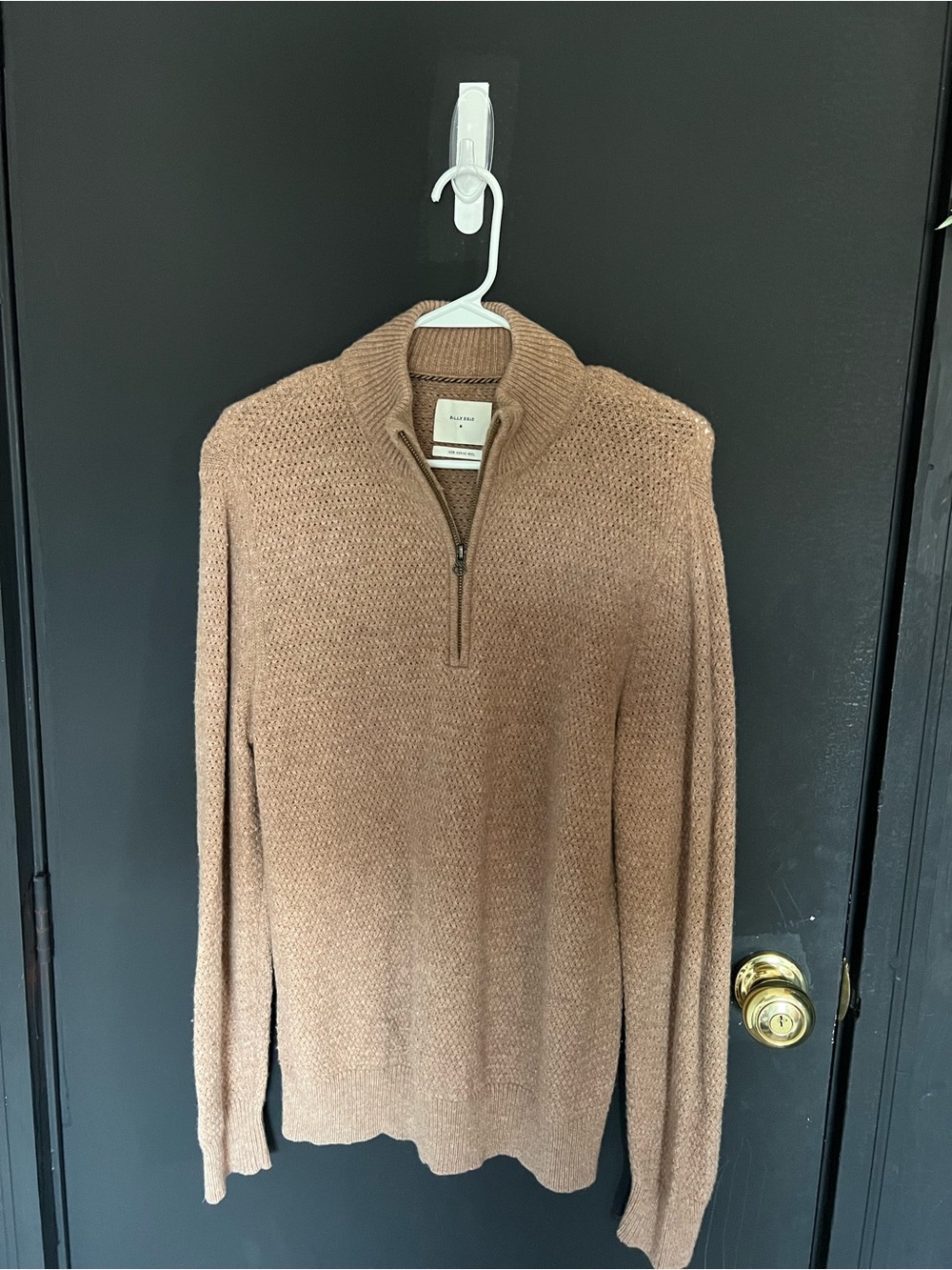 Billy Reid Linen Blend Knit Quarter Zip